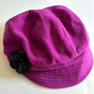 MUCROS WEAVERS - NEWSBOY HAT deep pink magenta purpleish